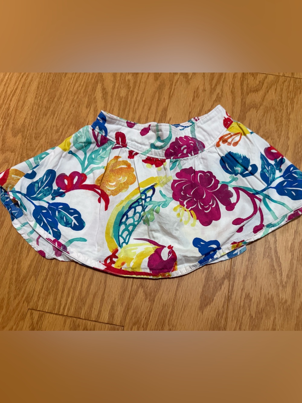 Tea Collection Spring Skirt with Multicolor Floral Print - 2T